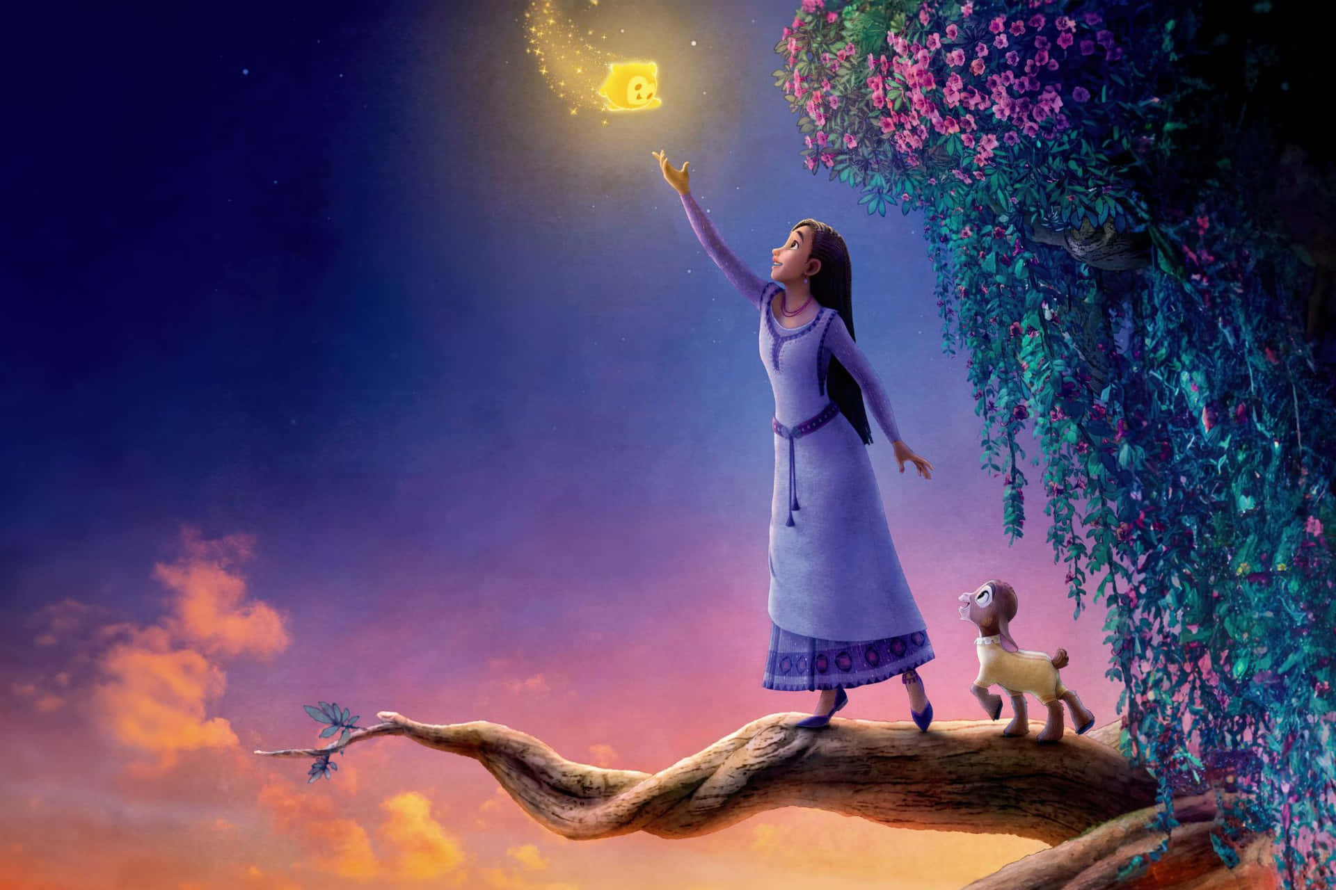 Magical_ Night_ Reaching_for_ Light Background