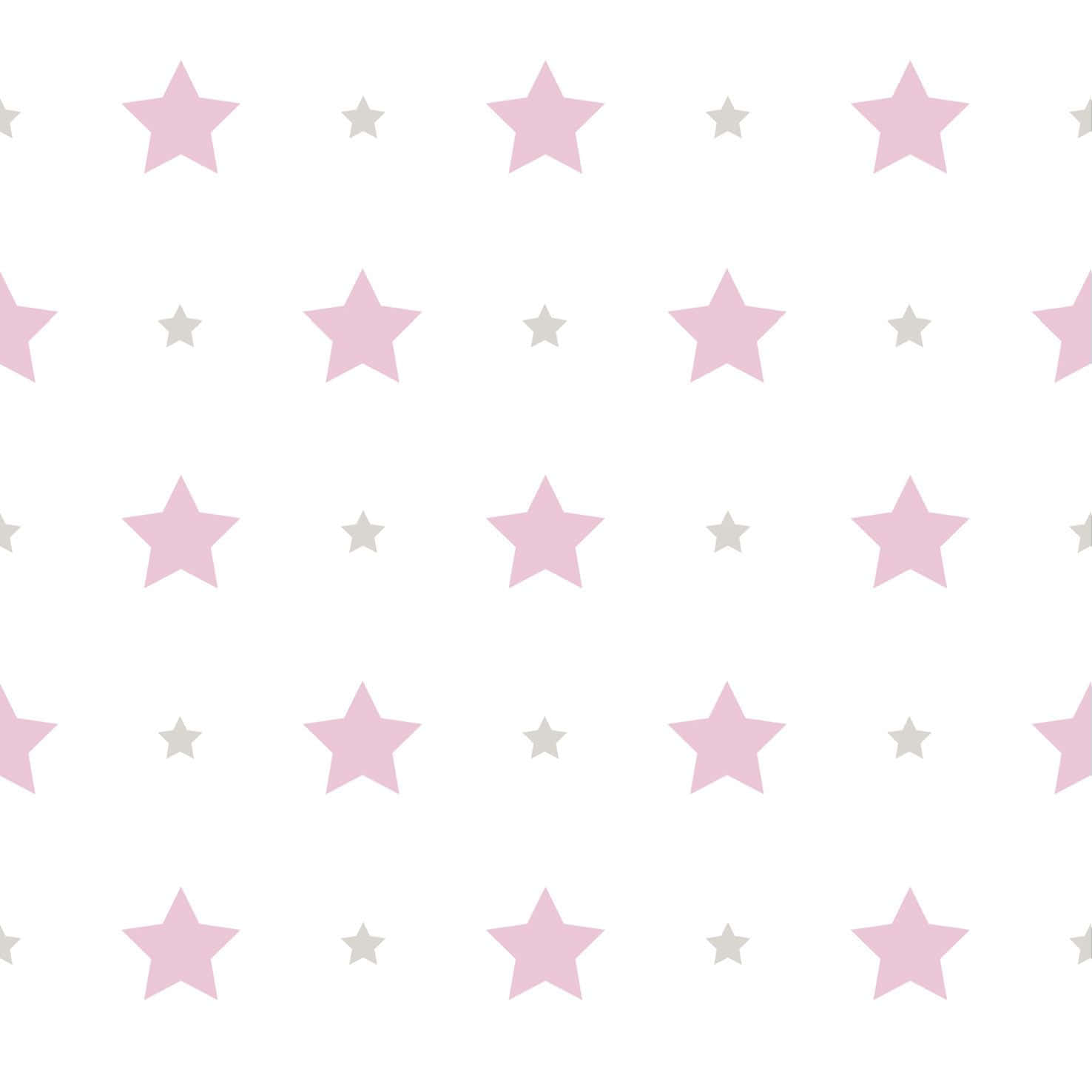 Magical Pink Stars In The Night Sky Background