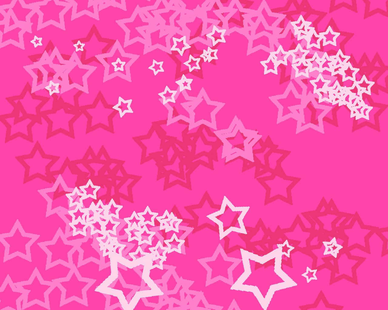 Magical Pink Stars In The Night Sky