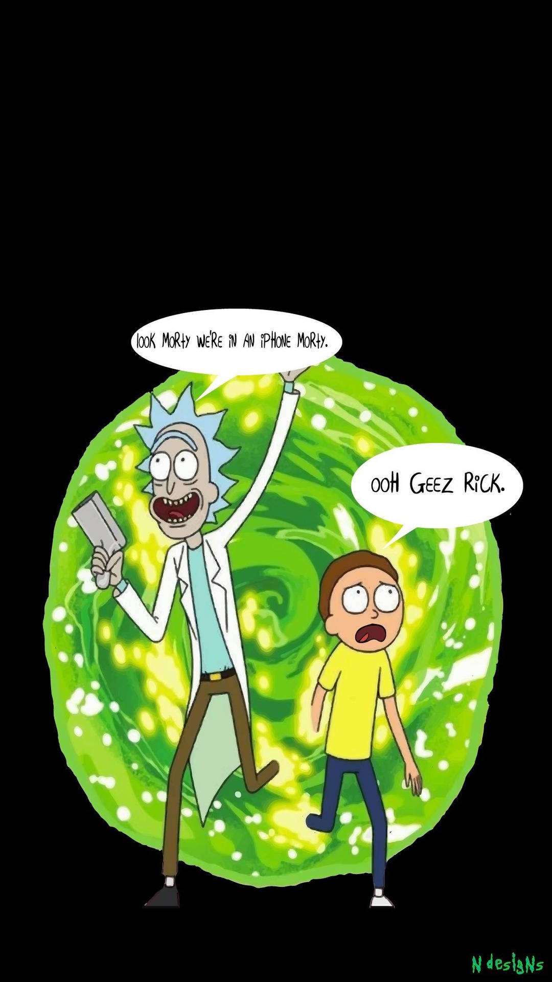 Magical Portal Rick And Morty Iphone Background