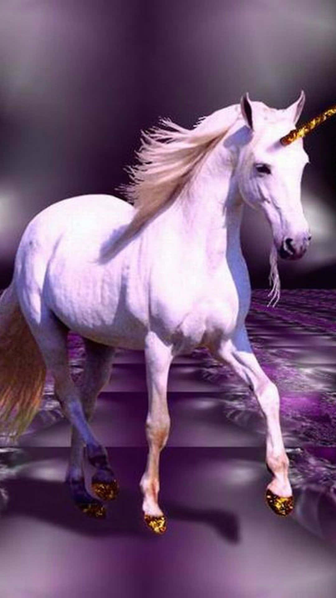 Magical Purple Unicorn Background