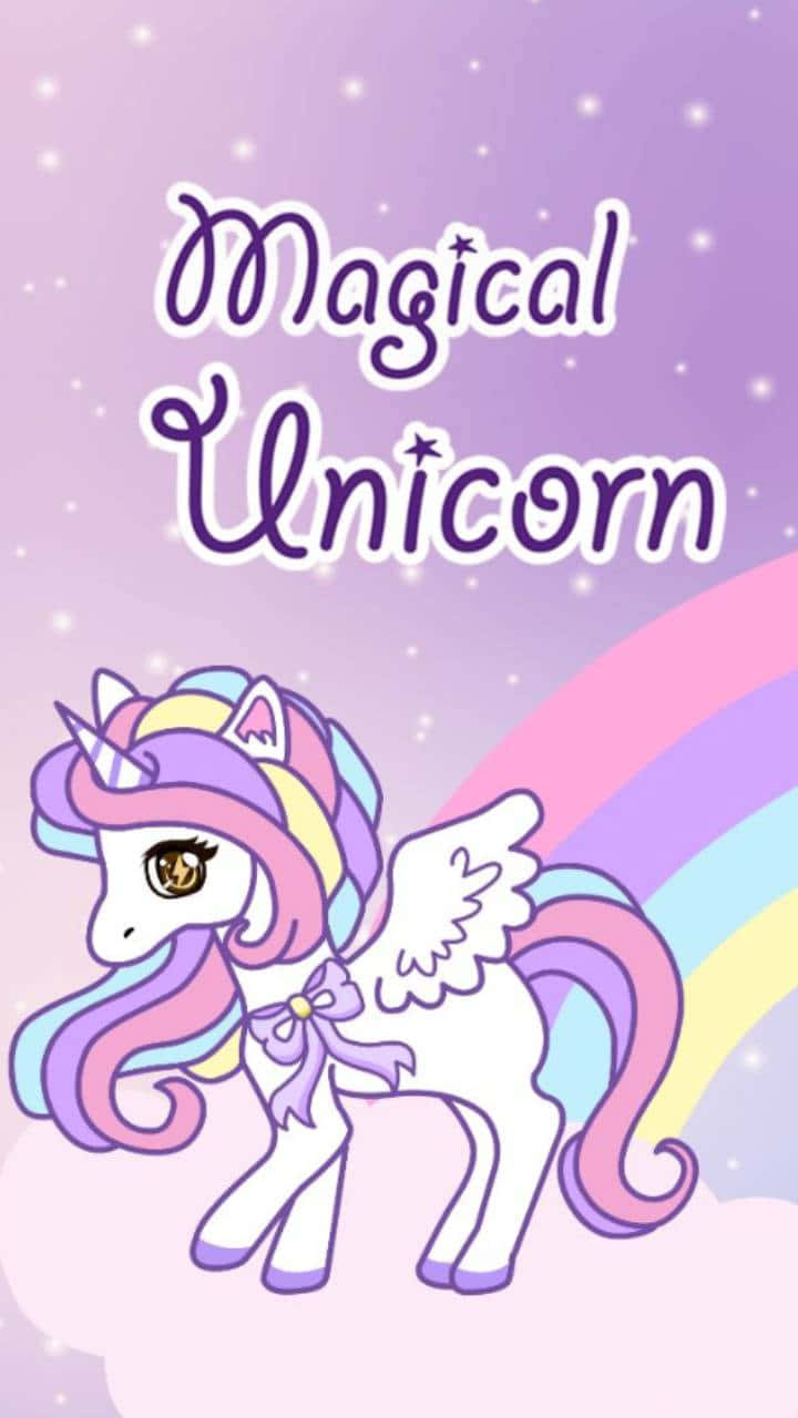 Magical Purple Unicorn Background