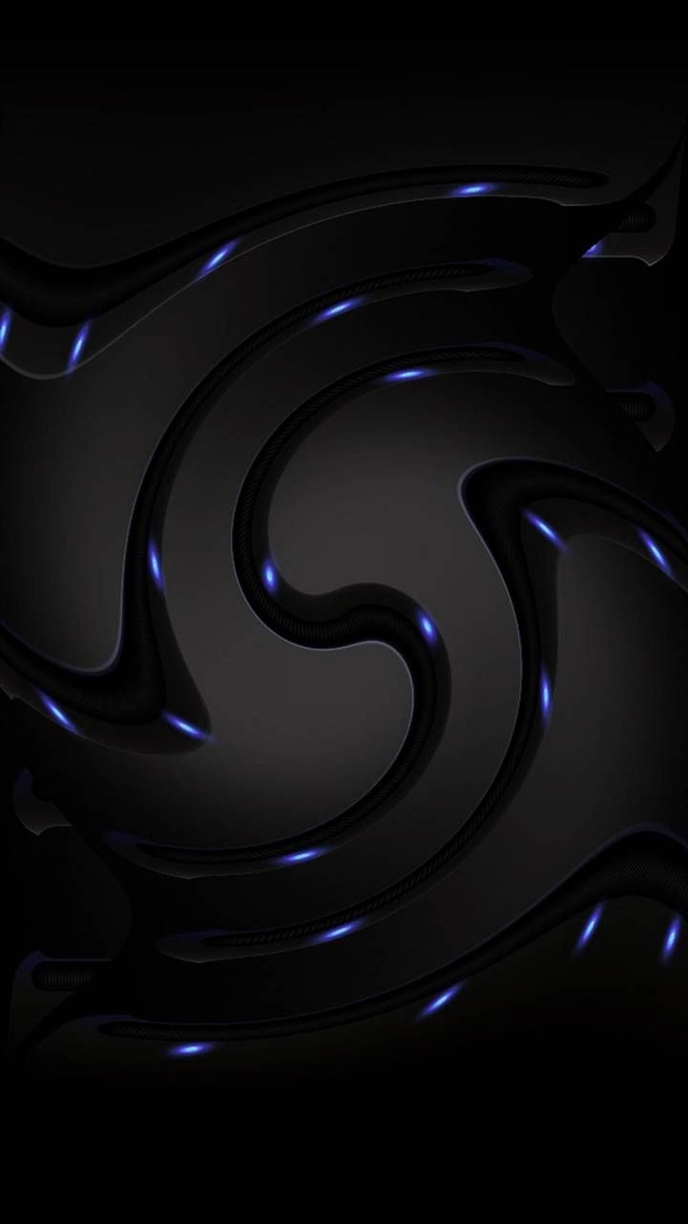 Magical Twirling Black 3d Background