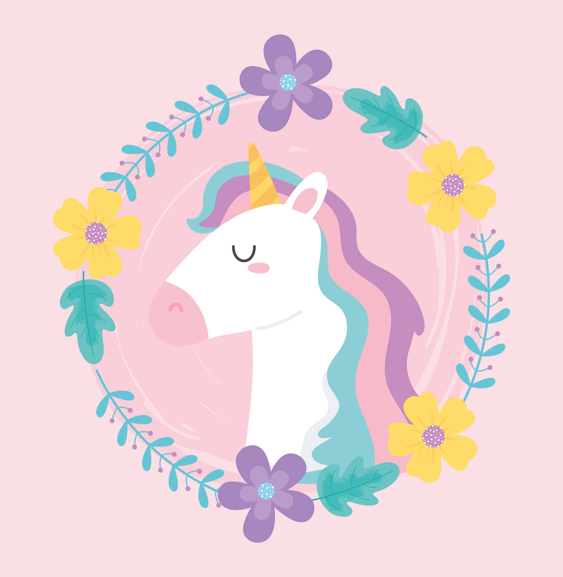 Magical Unicorn Art Background