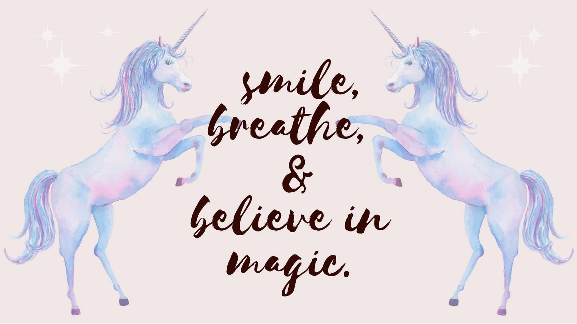 Magical Unicorn Quote Background