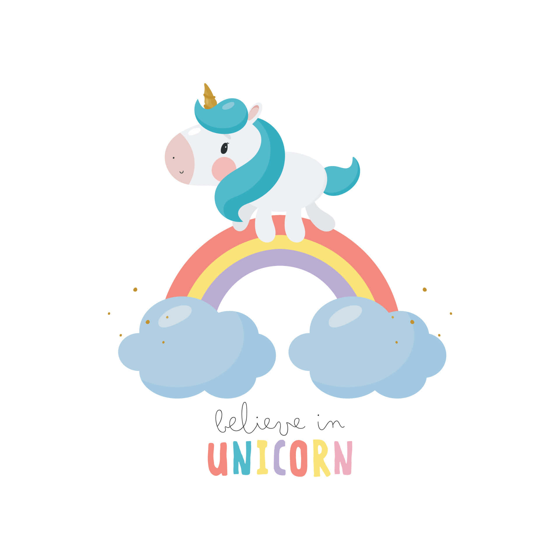 Magical Unicorn Quote Background