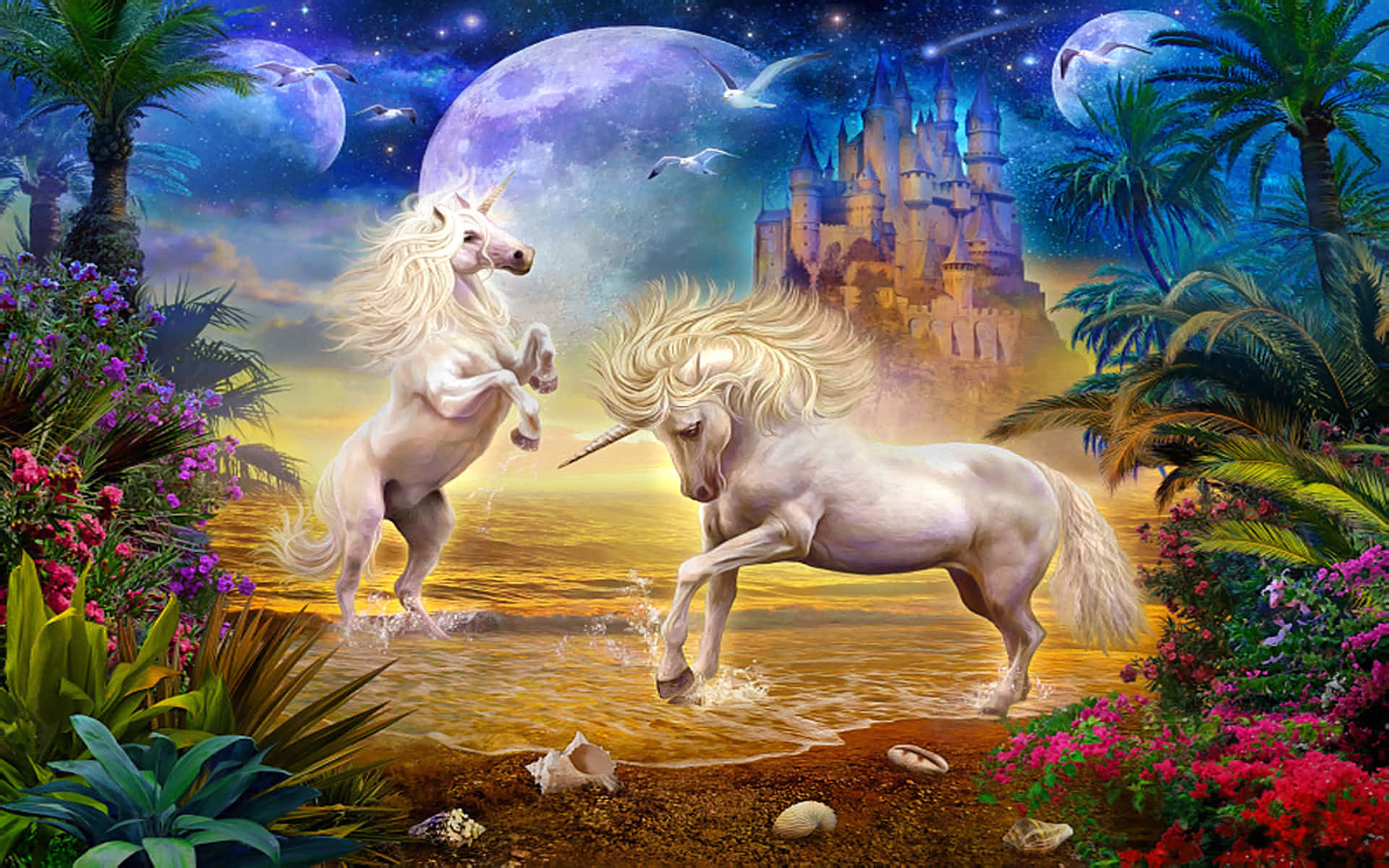 Magical Unicorns Magical Kingdom Background