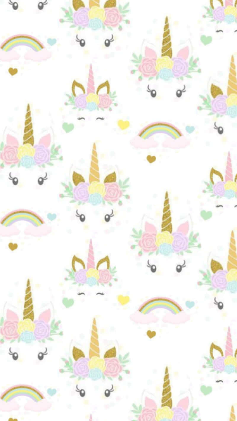 Magical Unicorns Sparkle In The Sky Background