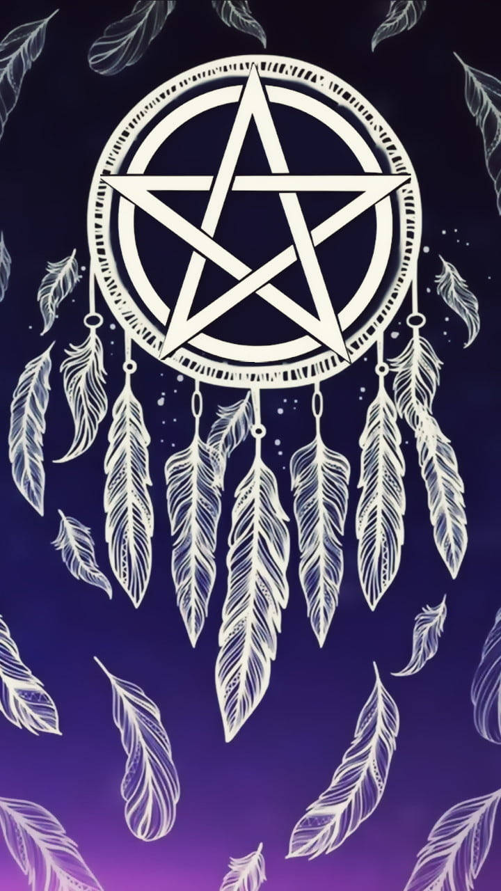 Magical Witchy Dreamcatcher Design For Iphone Background