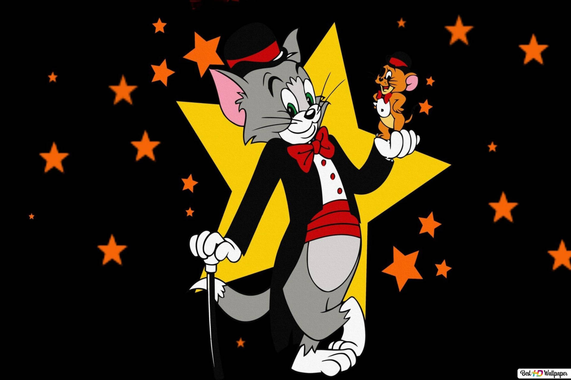 Magician Tom And Jerry Cartoon Background
