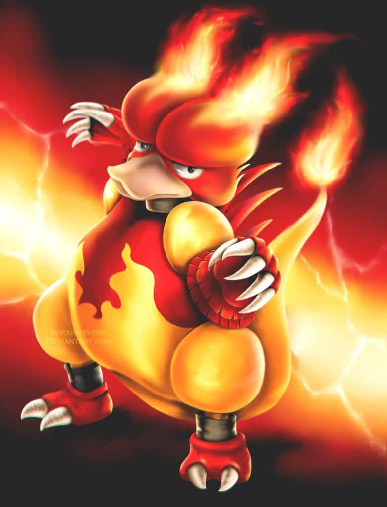 Magmar In Fighting Stance Background