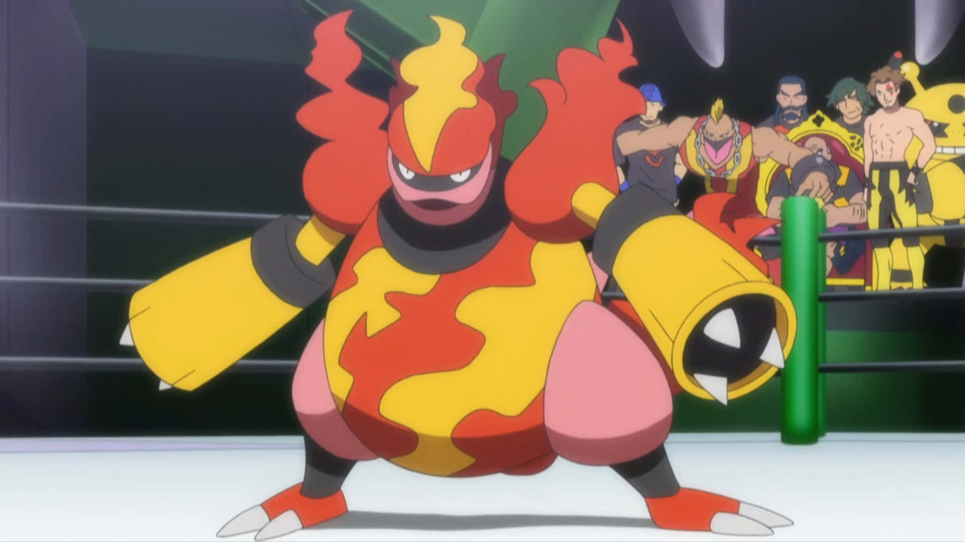 Magmar Pokemon Battle Stance Background
