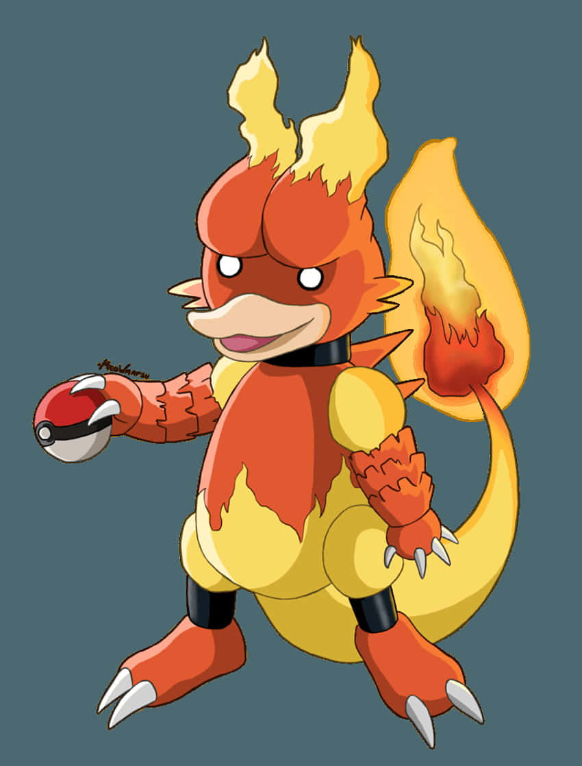 Magmar Pokemon Illustration Background