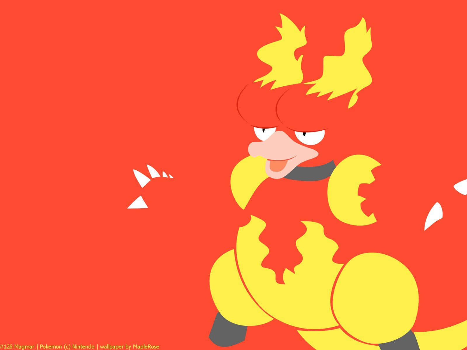 Magmar Pokemon Vector Art Background