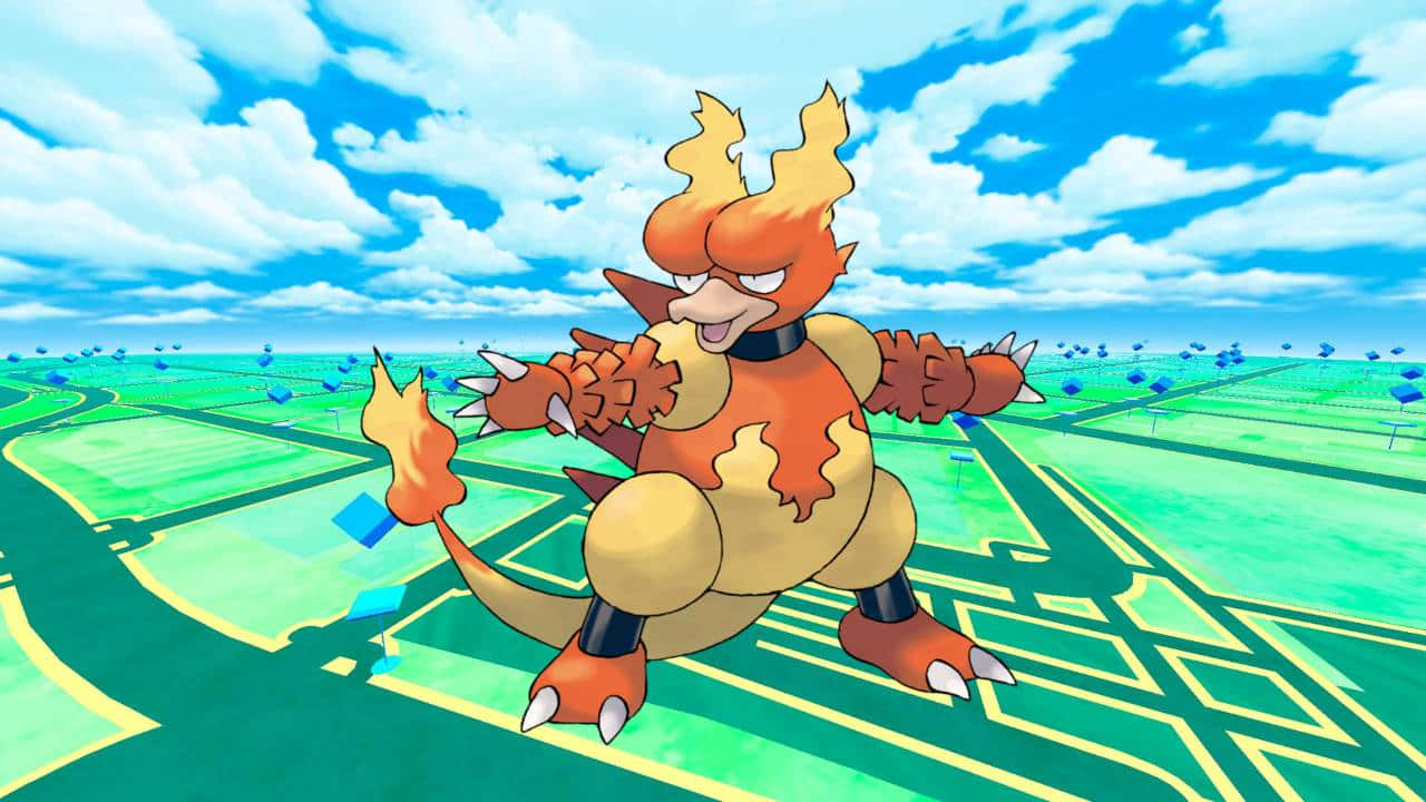 Magmar Pokemonin Virtual World Background