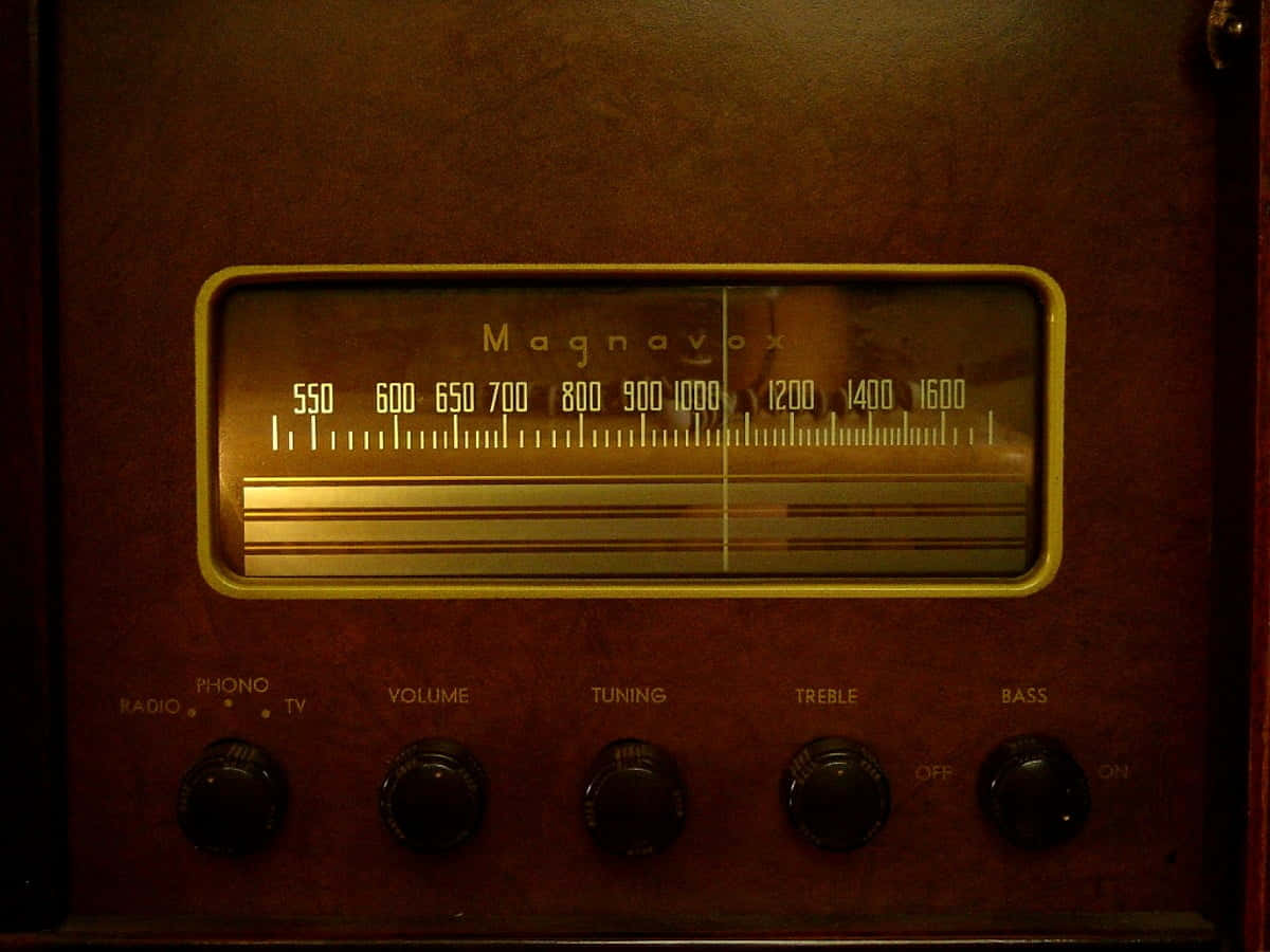 Magnavox Radio Receiver Frequency Panel Background