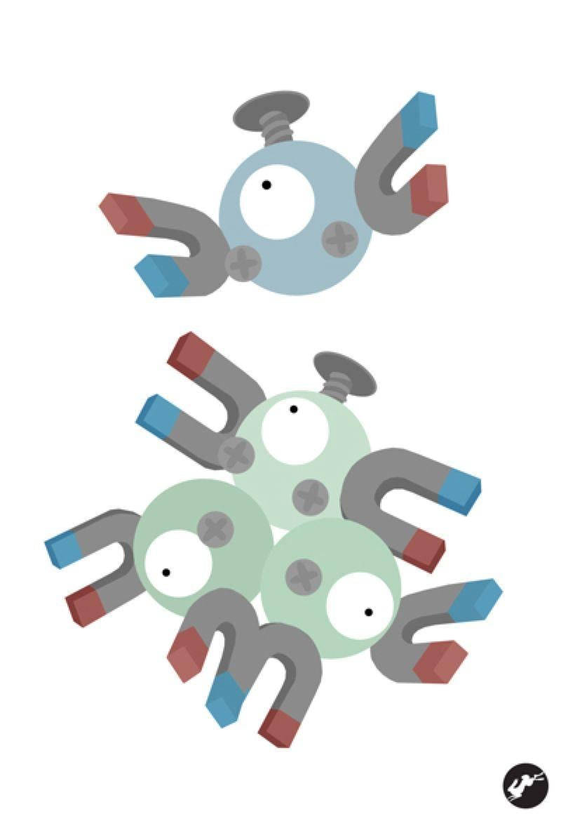 Magnemite And Magneton Art