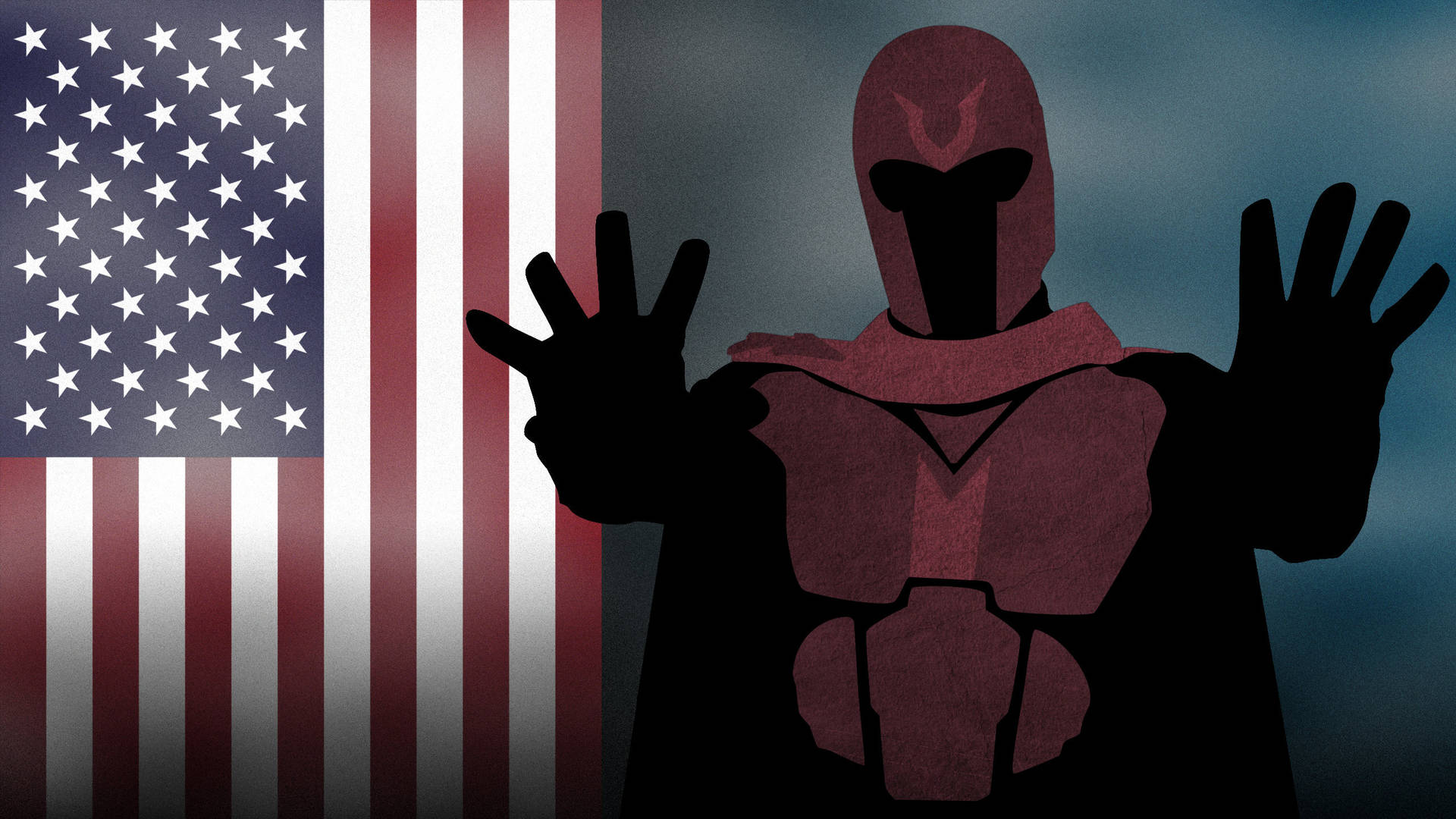 Magneto American Flag Background