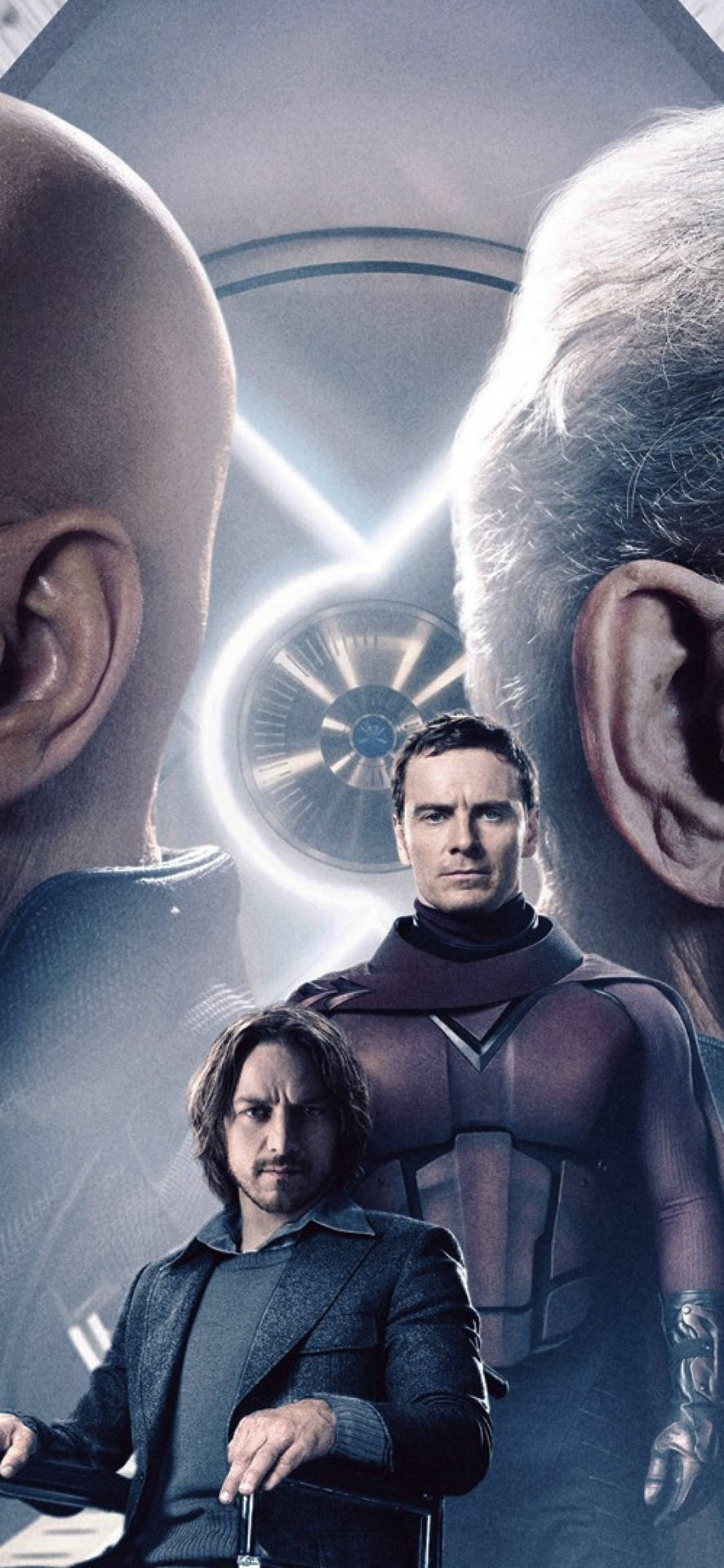 Magneto And Professor X Intense Showdown Background