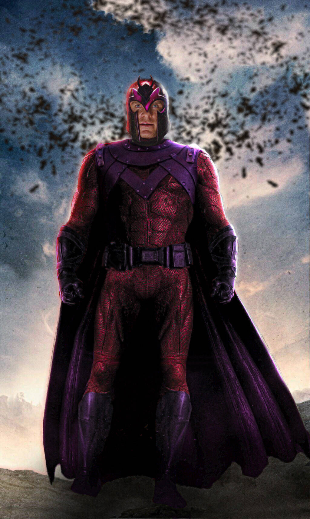 Magneto Violet Cape Background