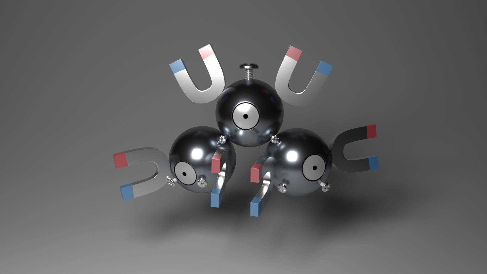 Magneton Made Of Bearings Background