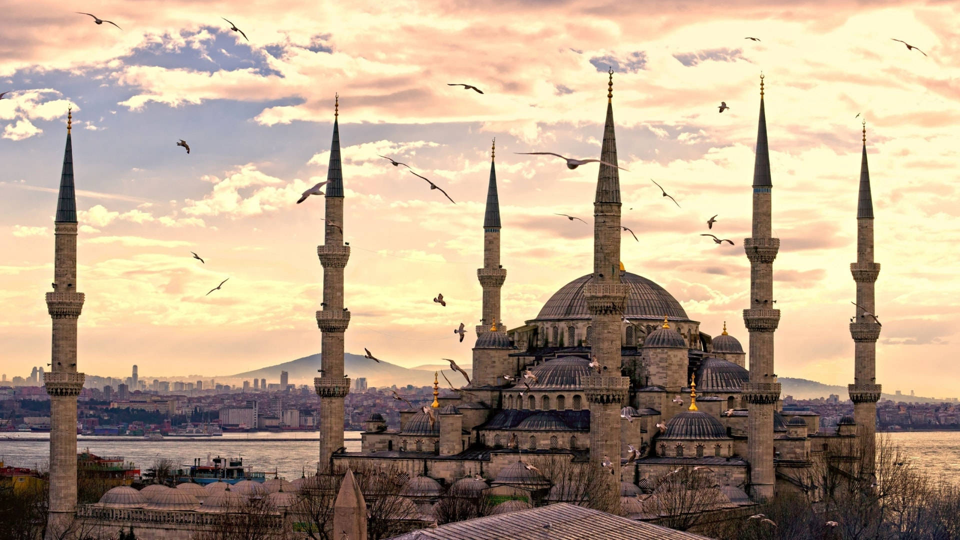 Magnificent Blue Mosque In Istanbul Background