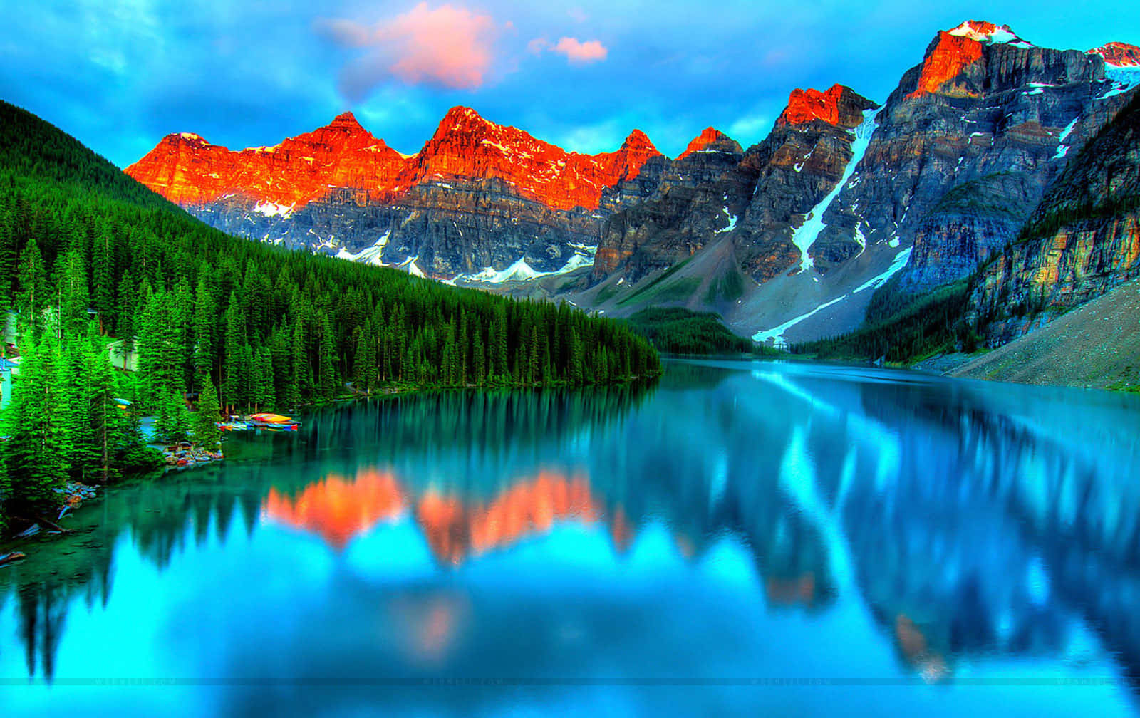 Magnificent Bright Blue Landscape Background