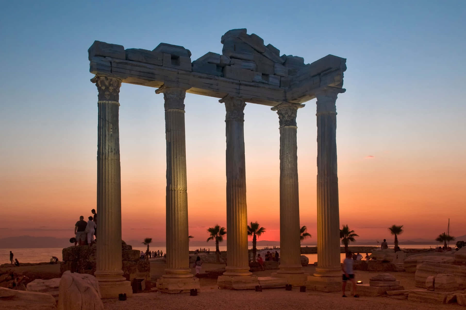 Magnificent Color Of The Sky In Temple Of Apollo