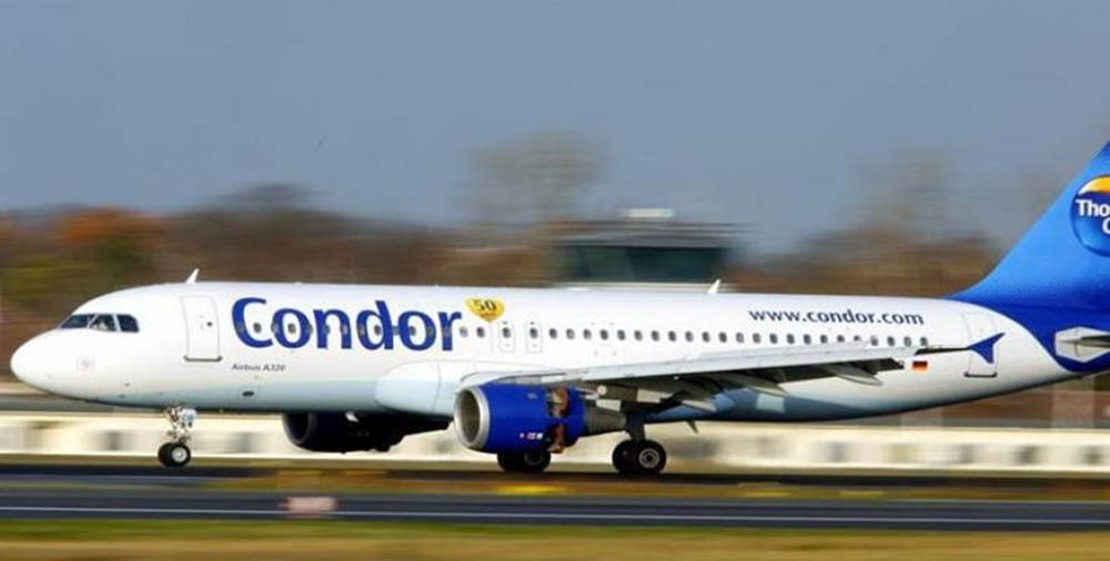 Magnificent Condor Airlines Jet Taking Off From Runway Background