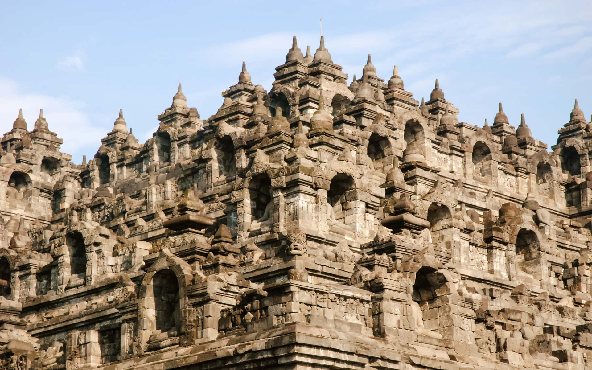 Magnificent Details In Borobudur Temple Background