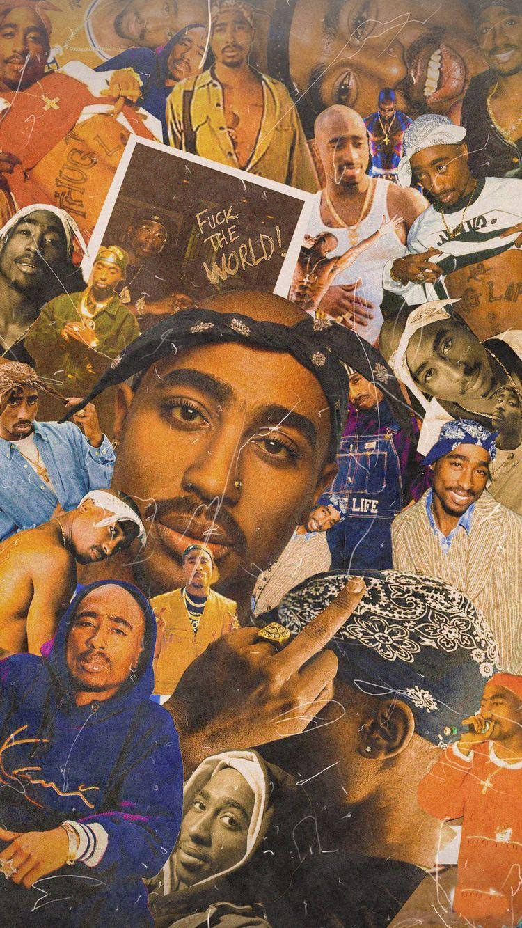 Magnificent Dope Tupac Collage Background