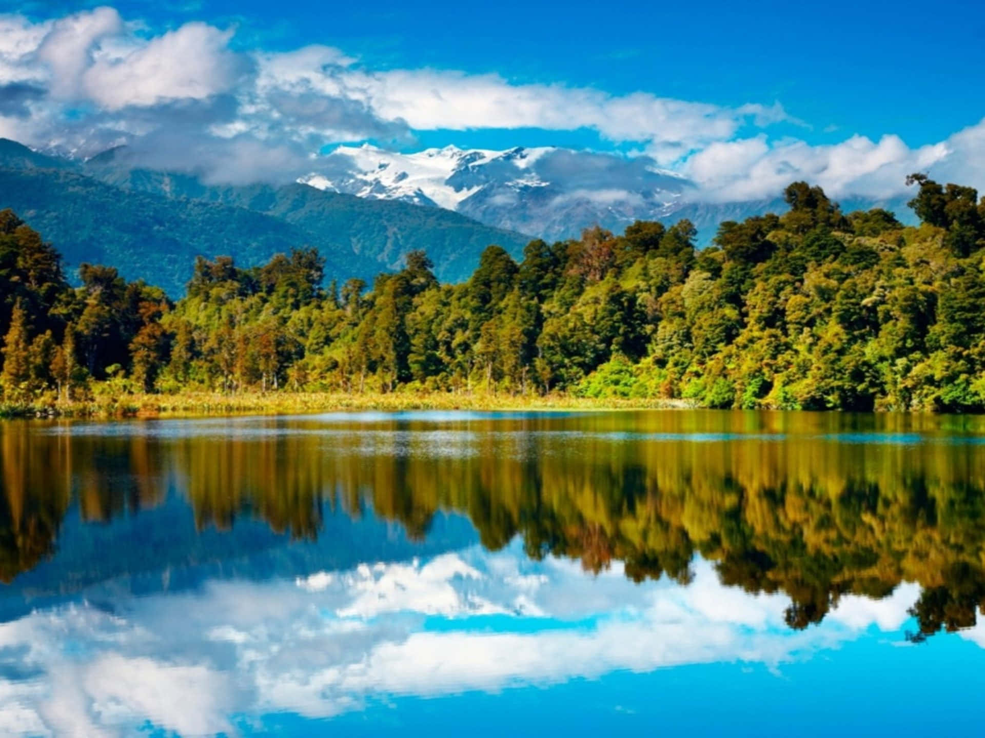 Magnificent Lake Reflection Background