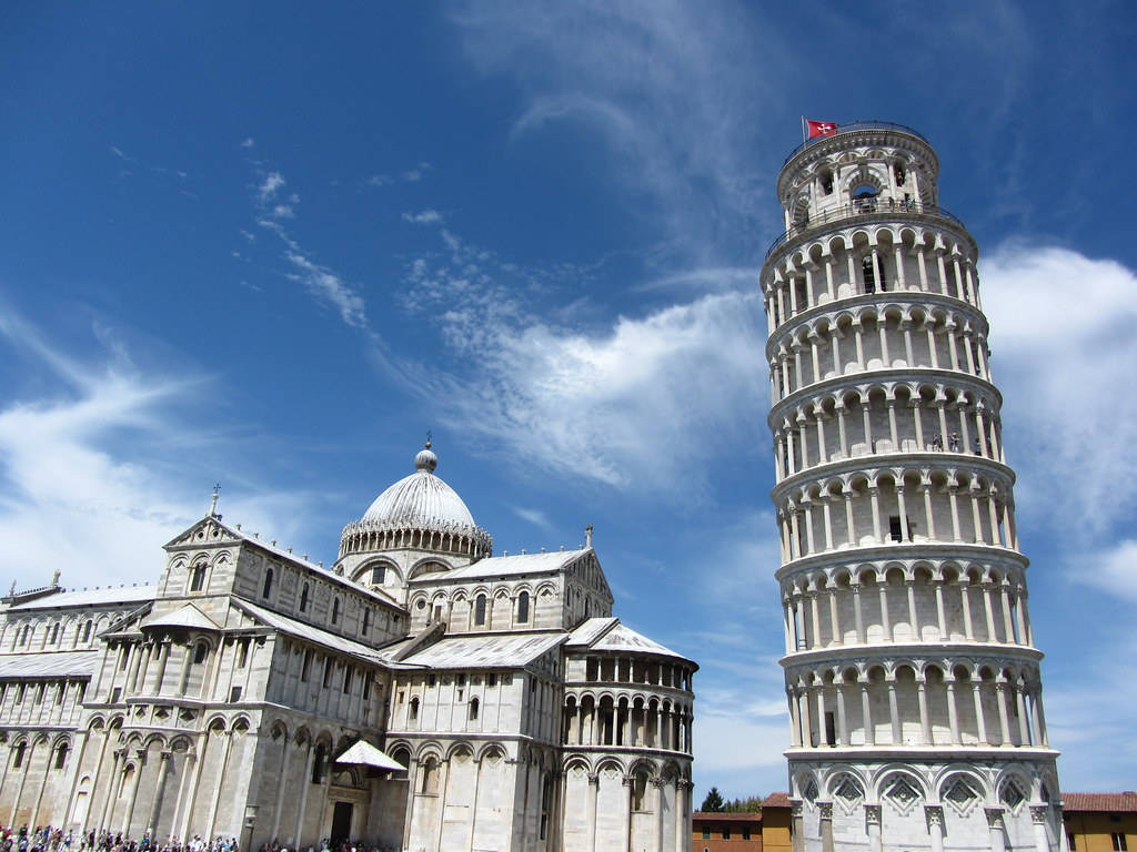 Magnificent Leaning Tower Of Pisa Background