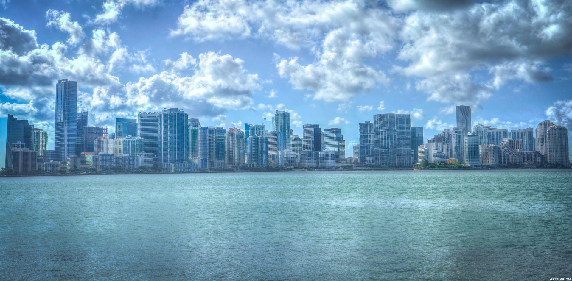 Magnificent Miami Cityscape Background