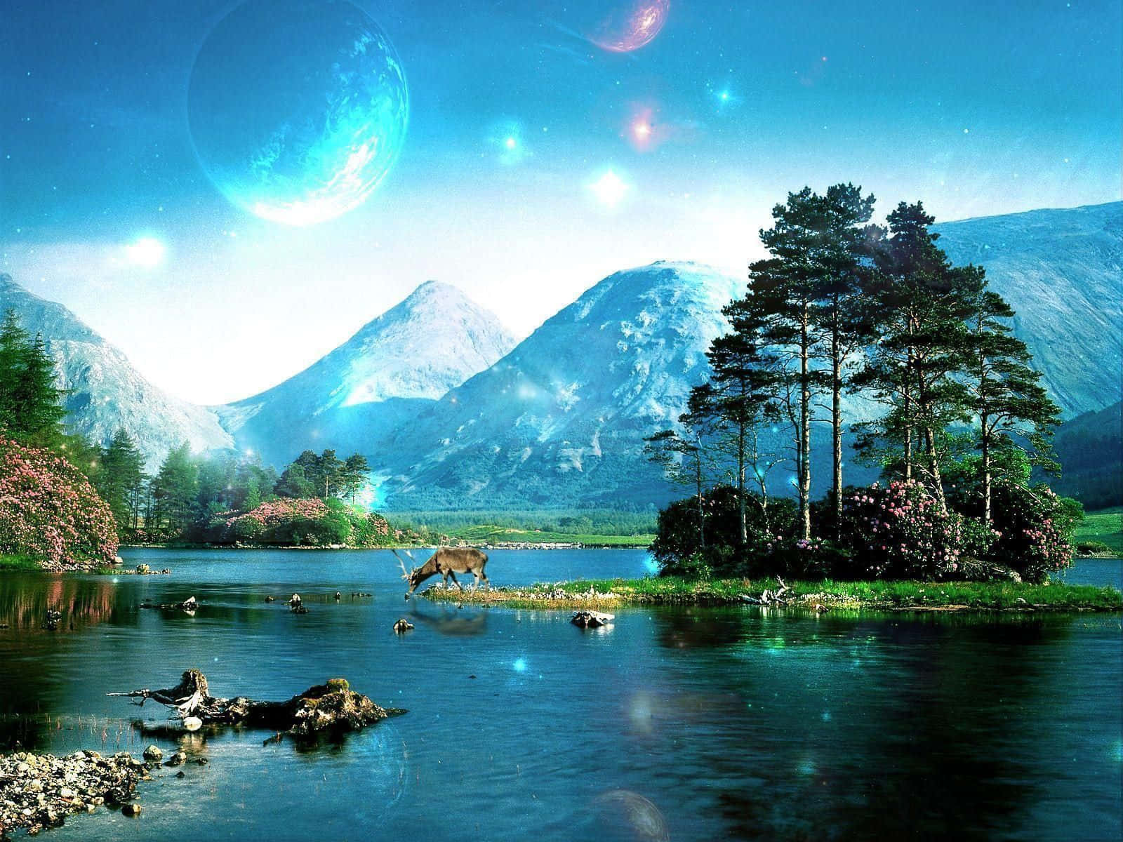 Magnificent Paradise Scenery Background