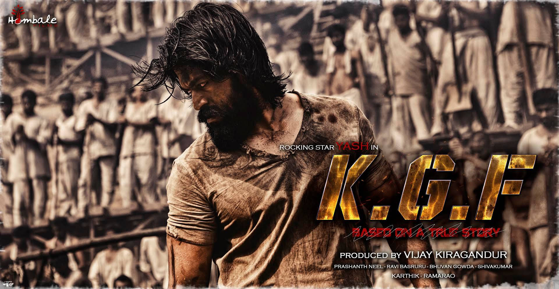 Magnificent Stance Of Rocking Star Yash From Kgf Background