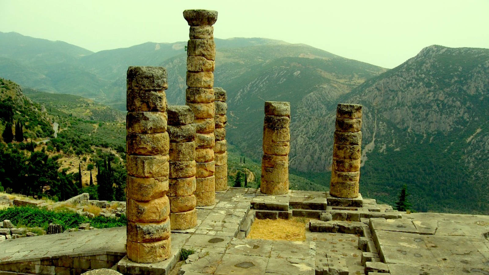 Magnificent View Of Delphi Archeological Site