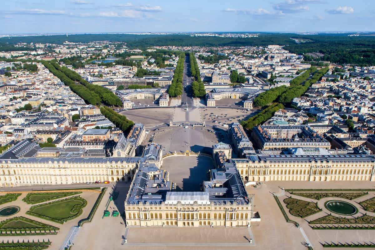 Magnificent View Of The Parterres Of The Palace Of Versailles