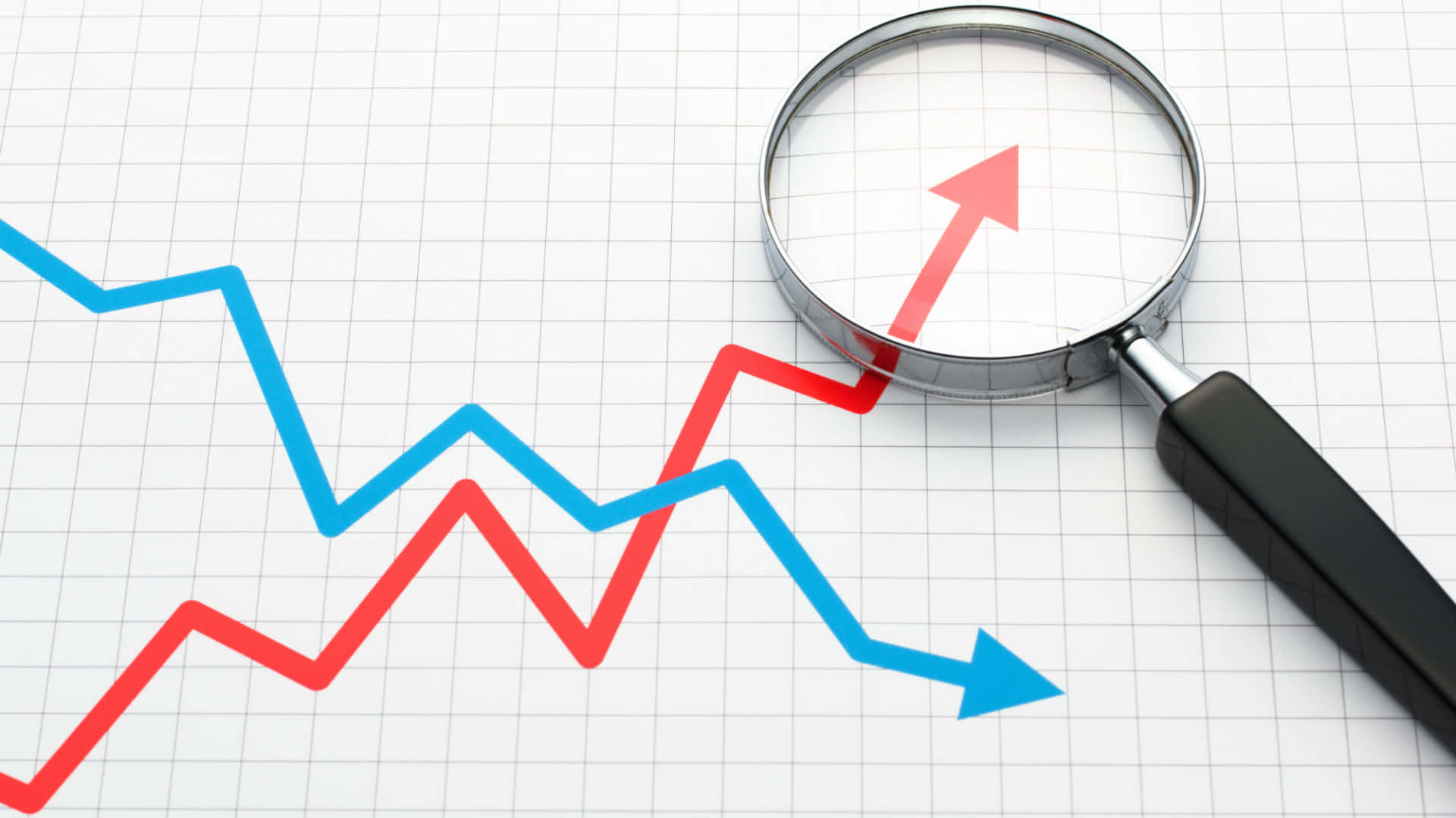 Magnifying Glass Graphic Chart Presentation