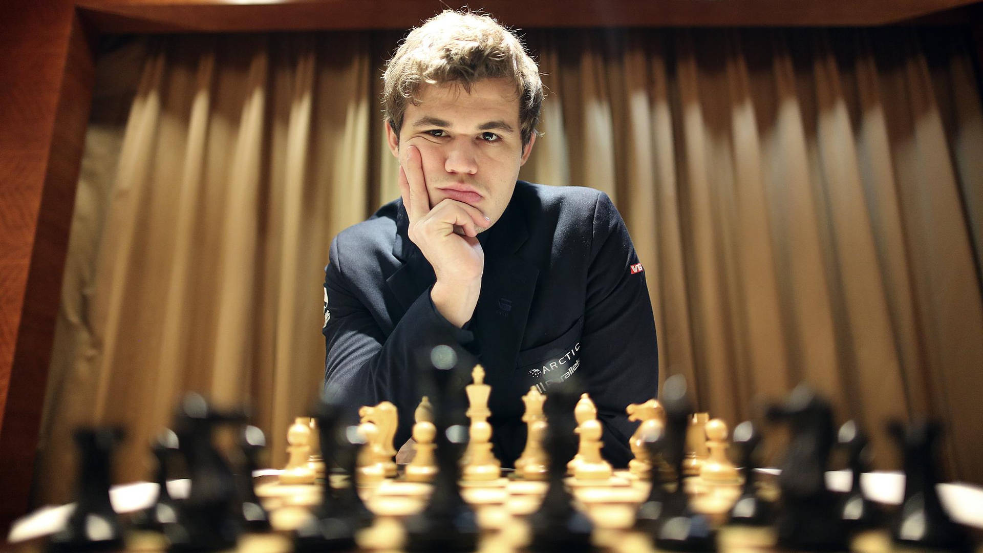 Magnus Carlsen Chess Board Background