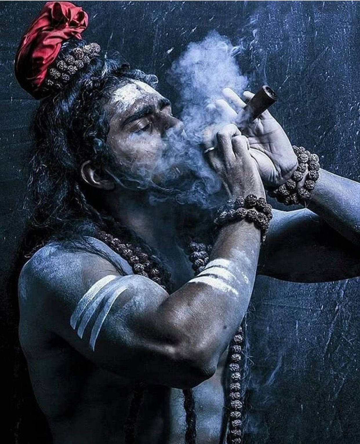 Mahadev And Cool Smoke Background