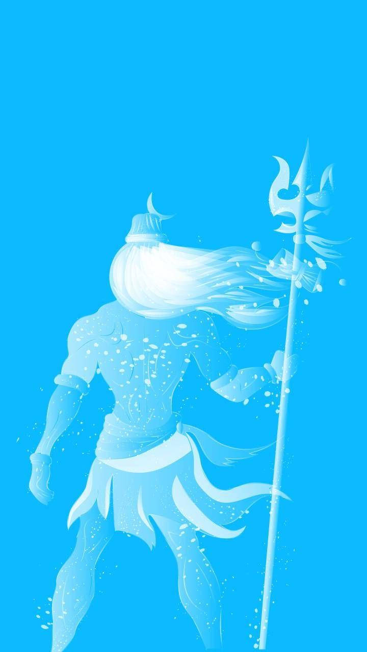 Mahadev Blue Digital Art Background