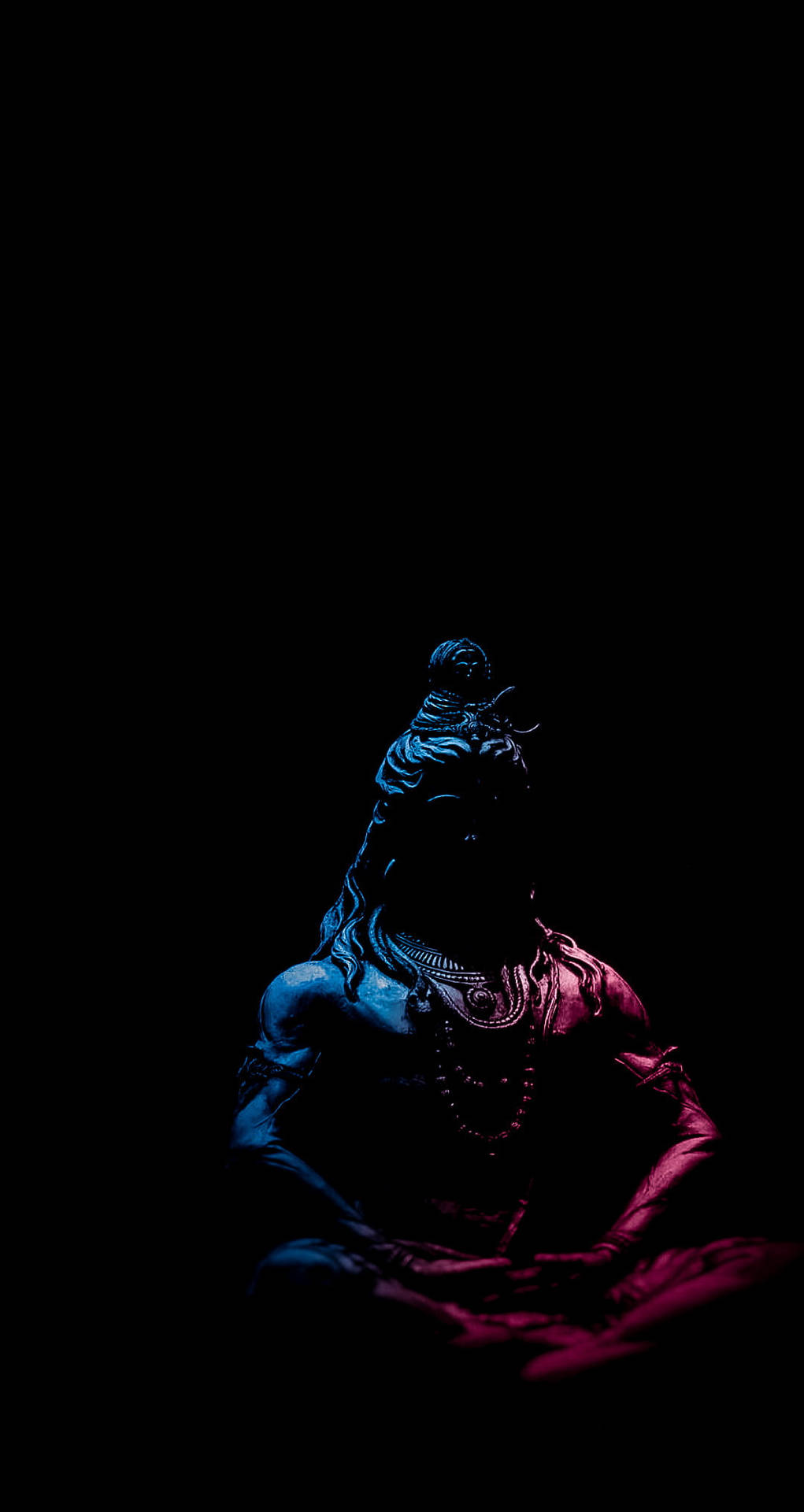 Mahadev Full Hd Sculpture In Dark Background