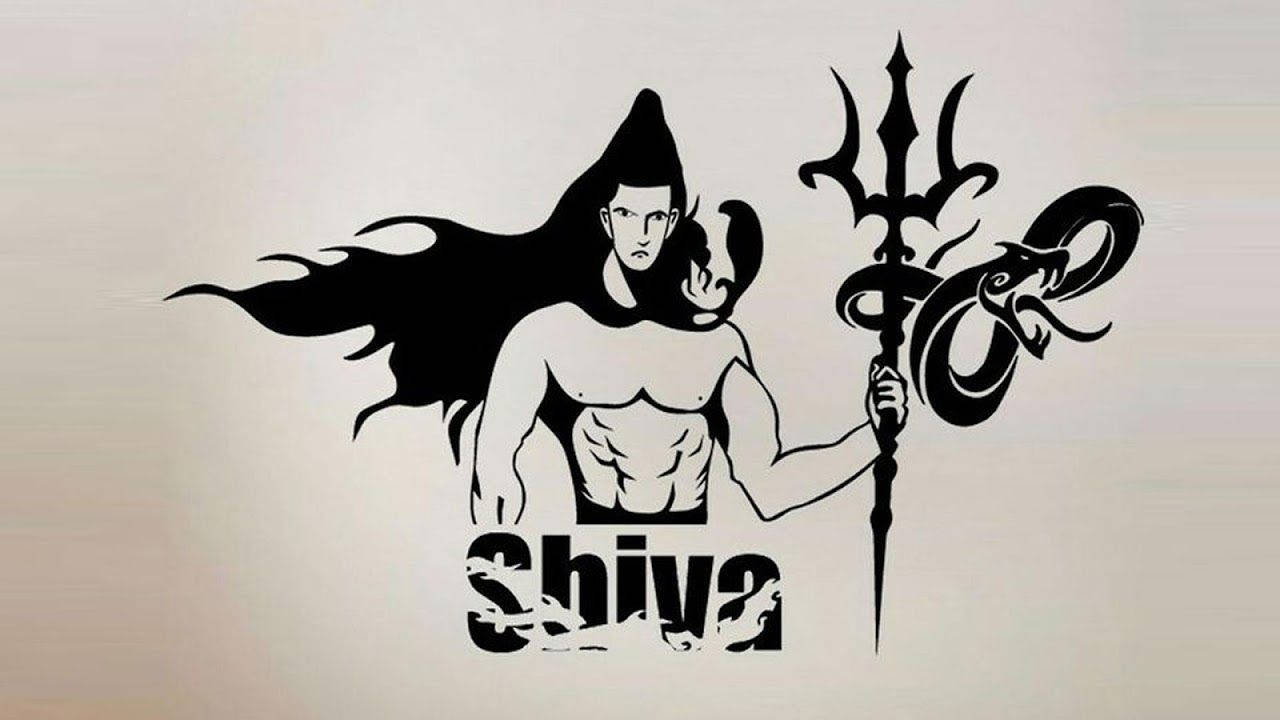 Mahadev Lord Shiva Black Art Background