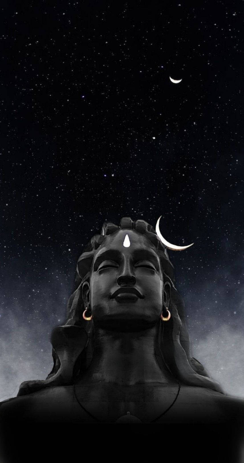 Mahadev Rudra Avatar Bust At Night Background