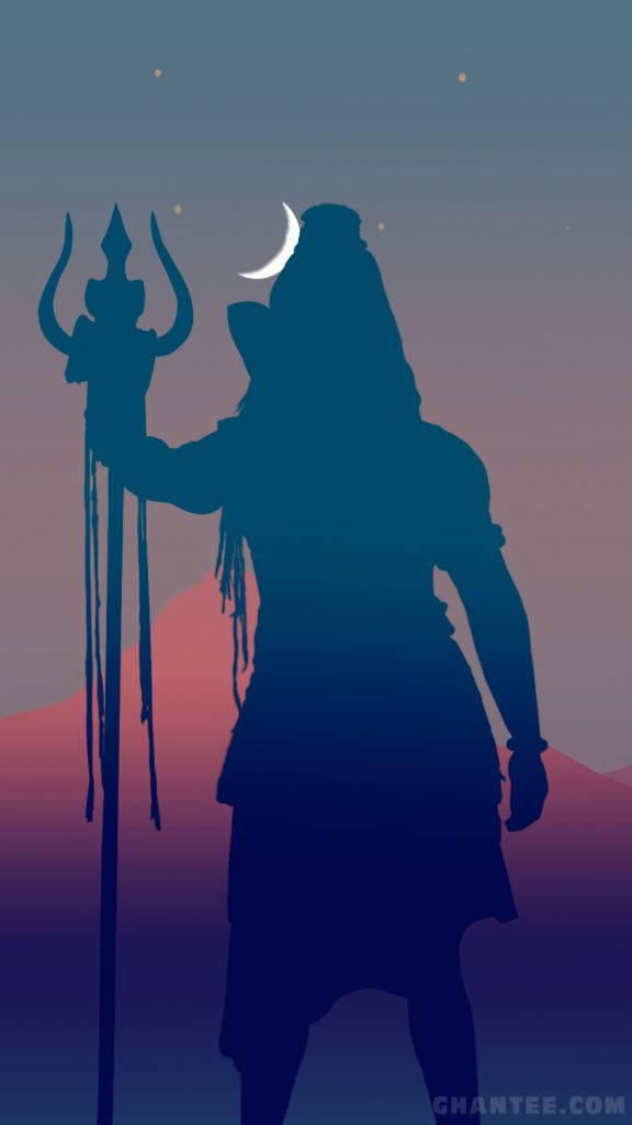 Mahadev Silhouette During The Dusk Hd Background