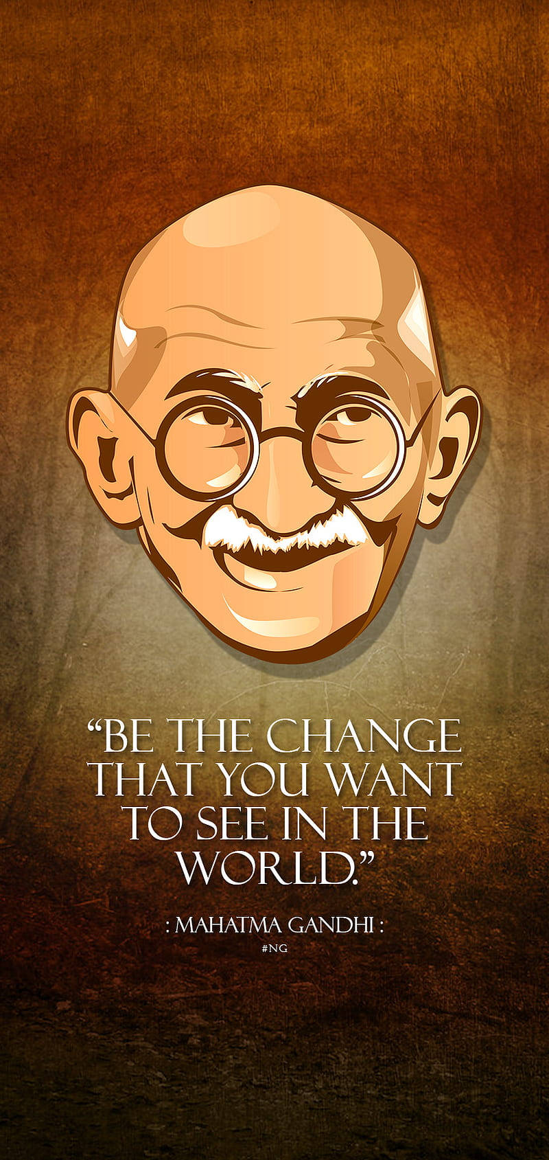 Mahatma Gandhi Animated Portrait Background