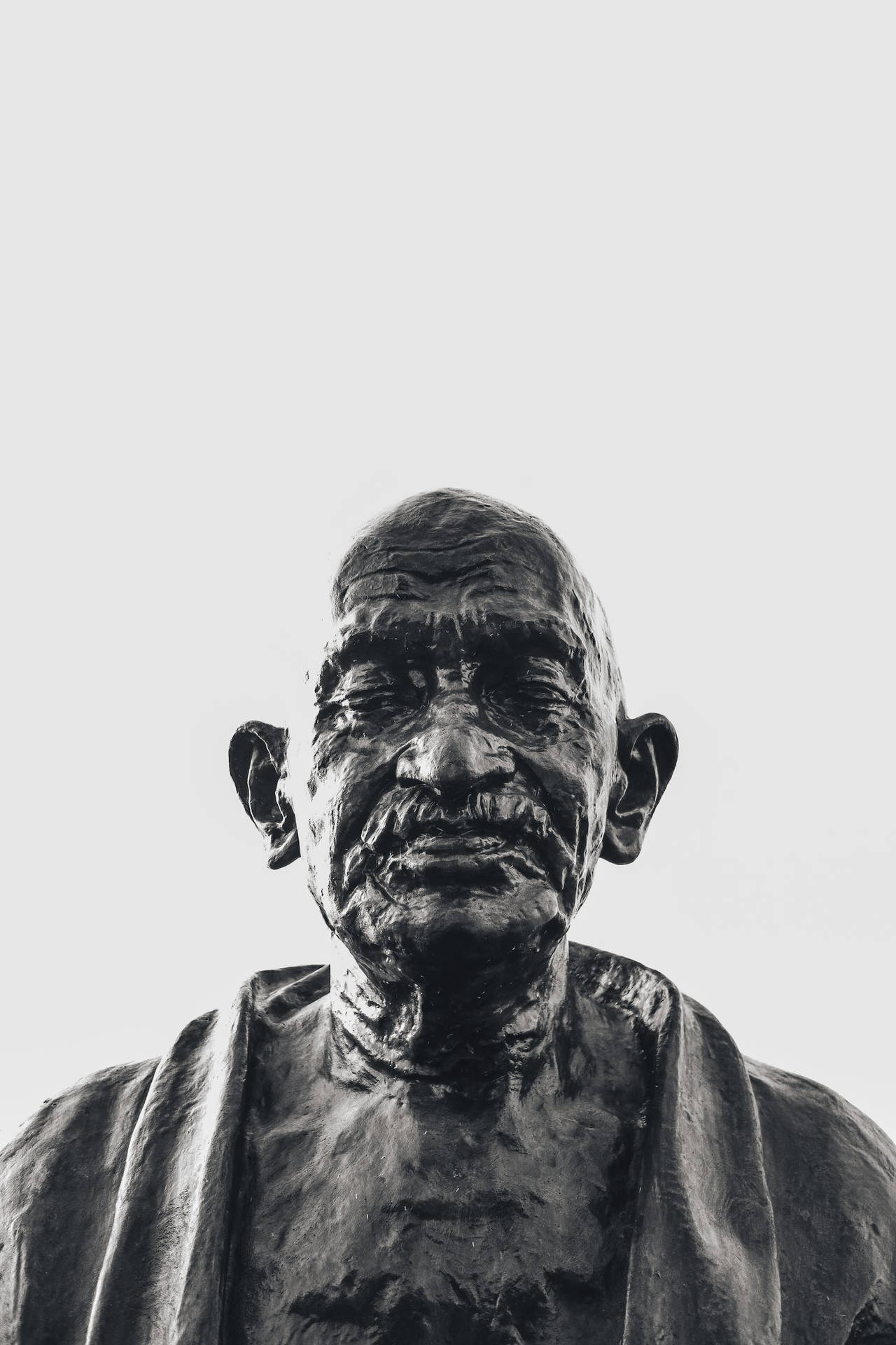 Mahatma Gandhi Black Statue Background