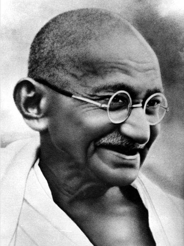 Mahatma Gandhi Charcoal Pencil Portrait Background