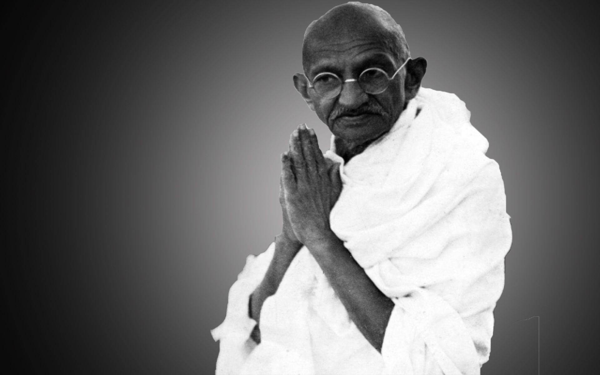 Mahatma Gandhi During Prayer Session